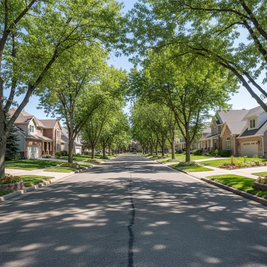 Centennial, CO neighborhood streetscape