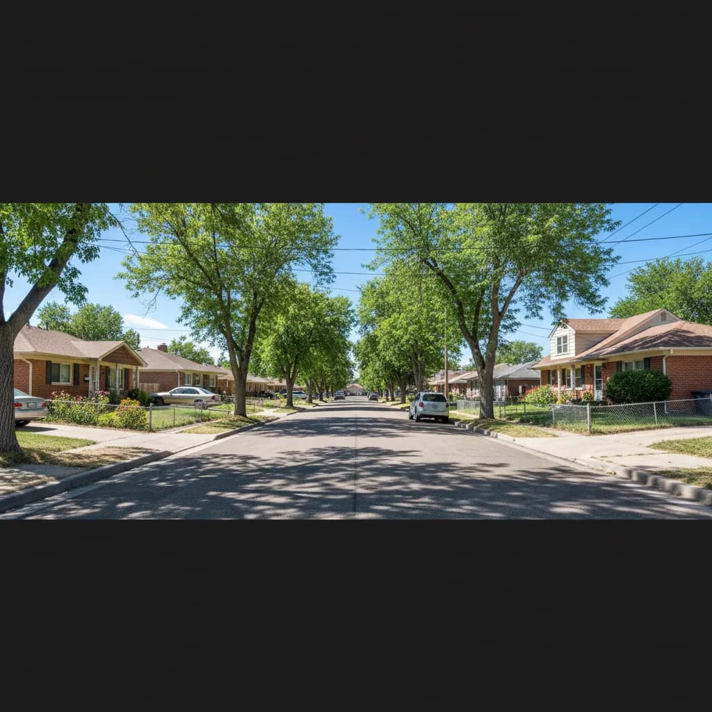 Welby, CO neighborhood streetscape