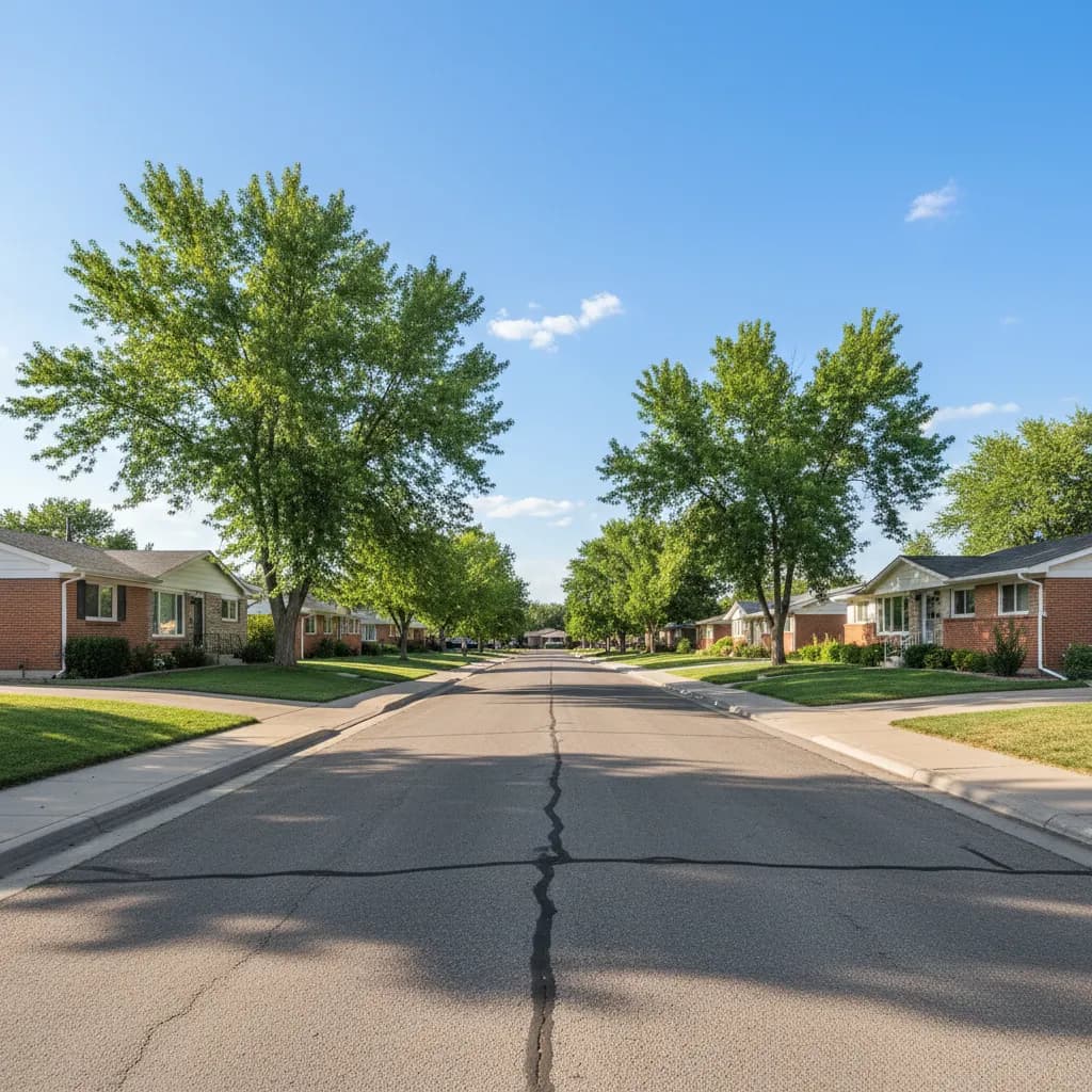 Northglenn, CO neighborhood streetscape