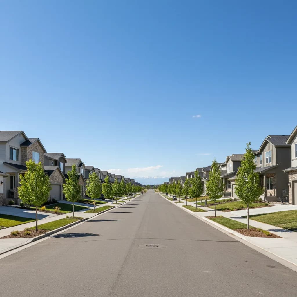 Aurora, CO neighborhood streetscape