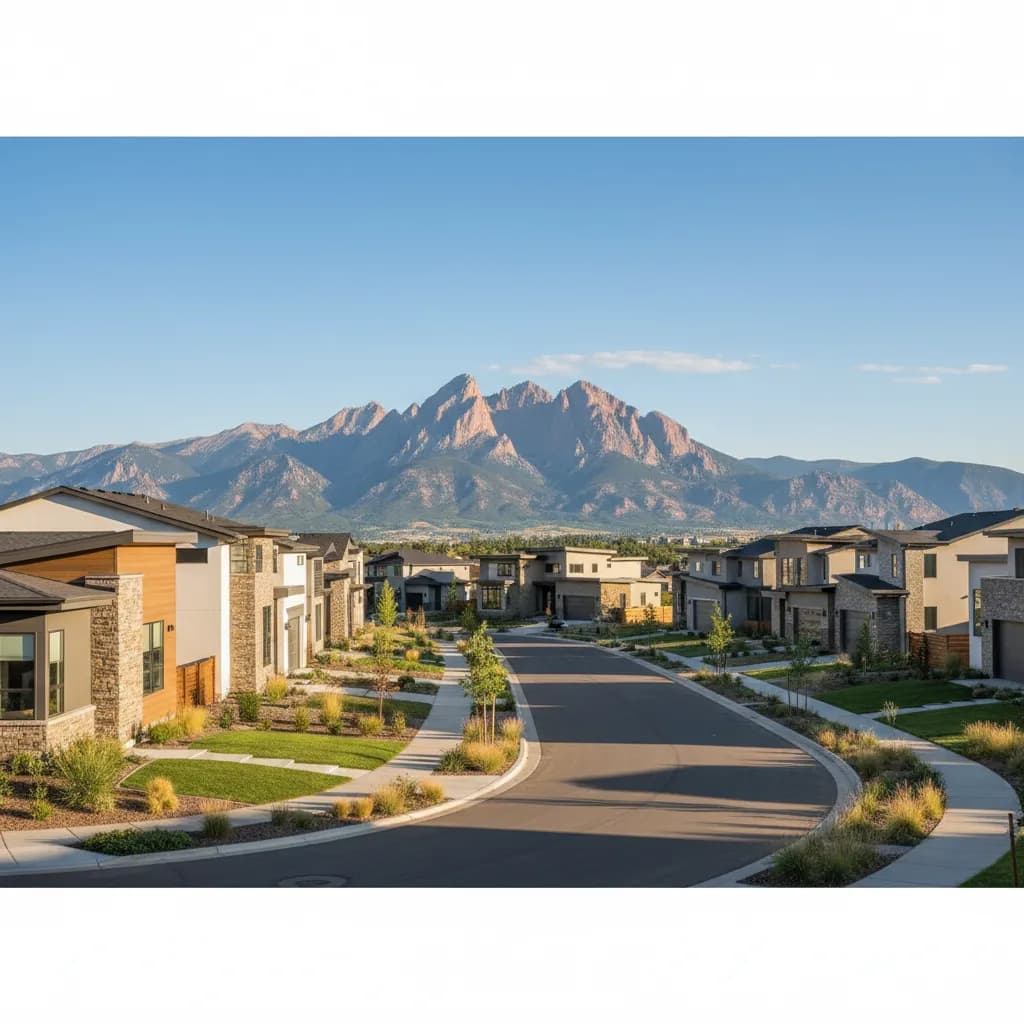 Superior, CO neighborhood streetscape