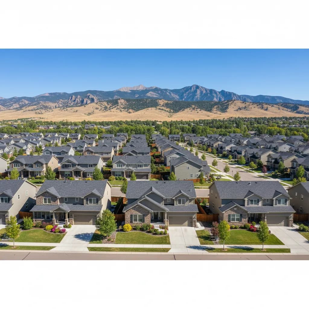Gunbarrel, CO neighborhood streetscape