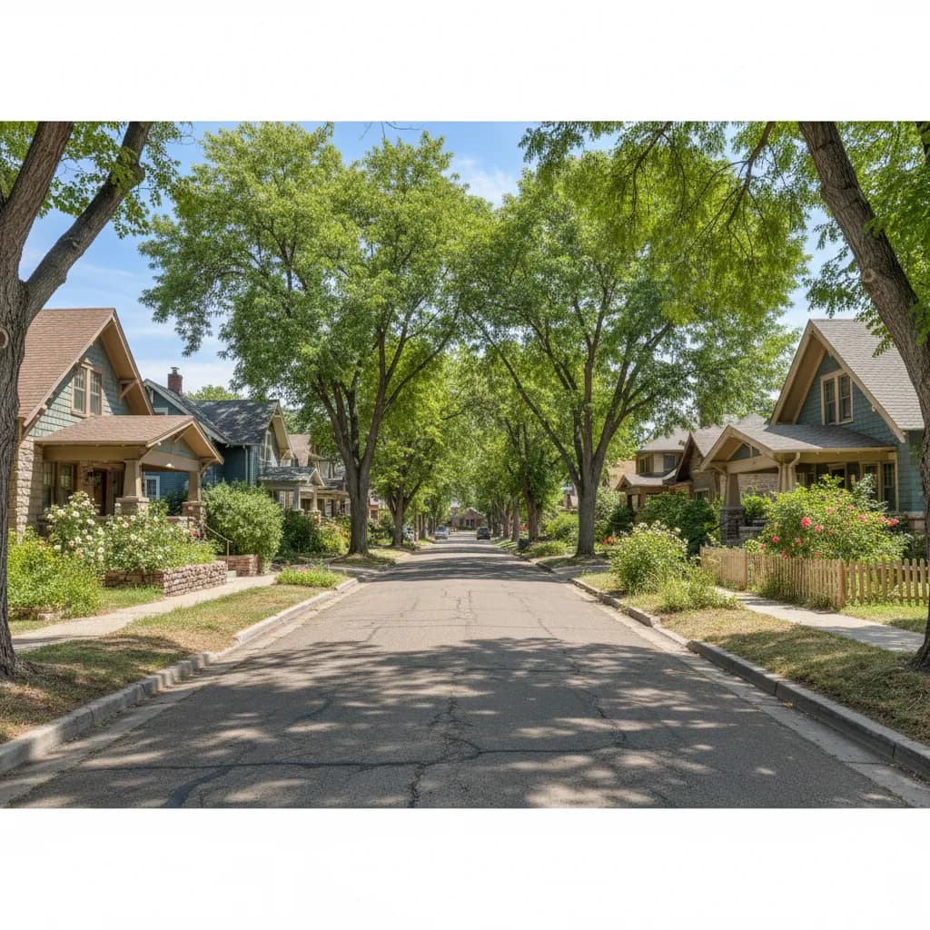 Edgewater, CO neighborhood streetscape