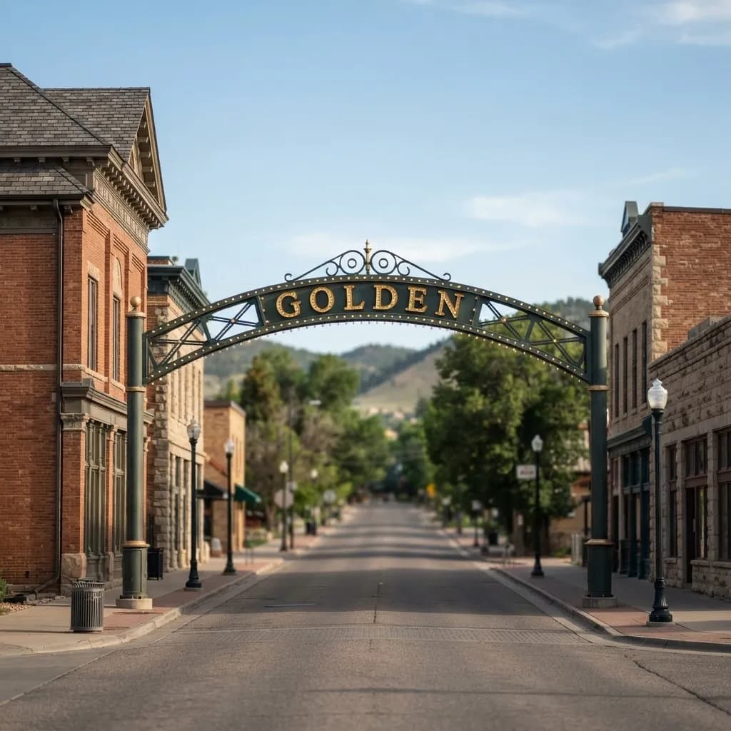 Golden, CO neighborhood streetscape