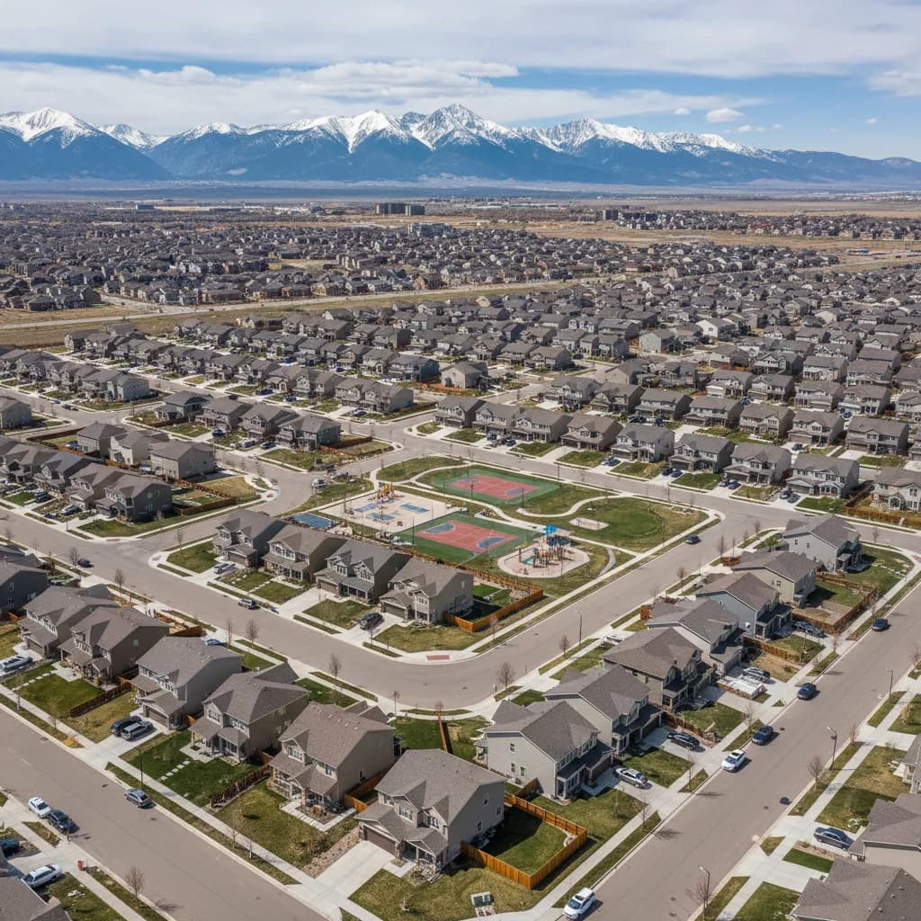 Thornton, CO neighborhood streetscape