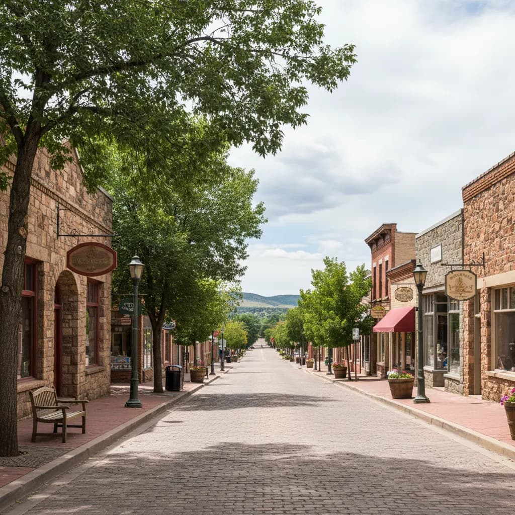 Niwot, CO neighborhood streetscape