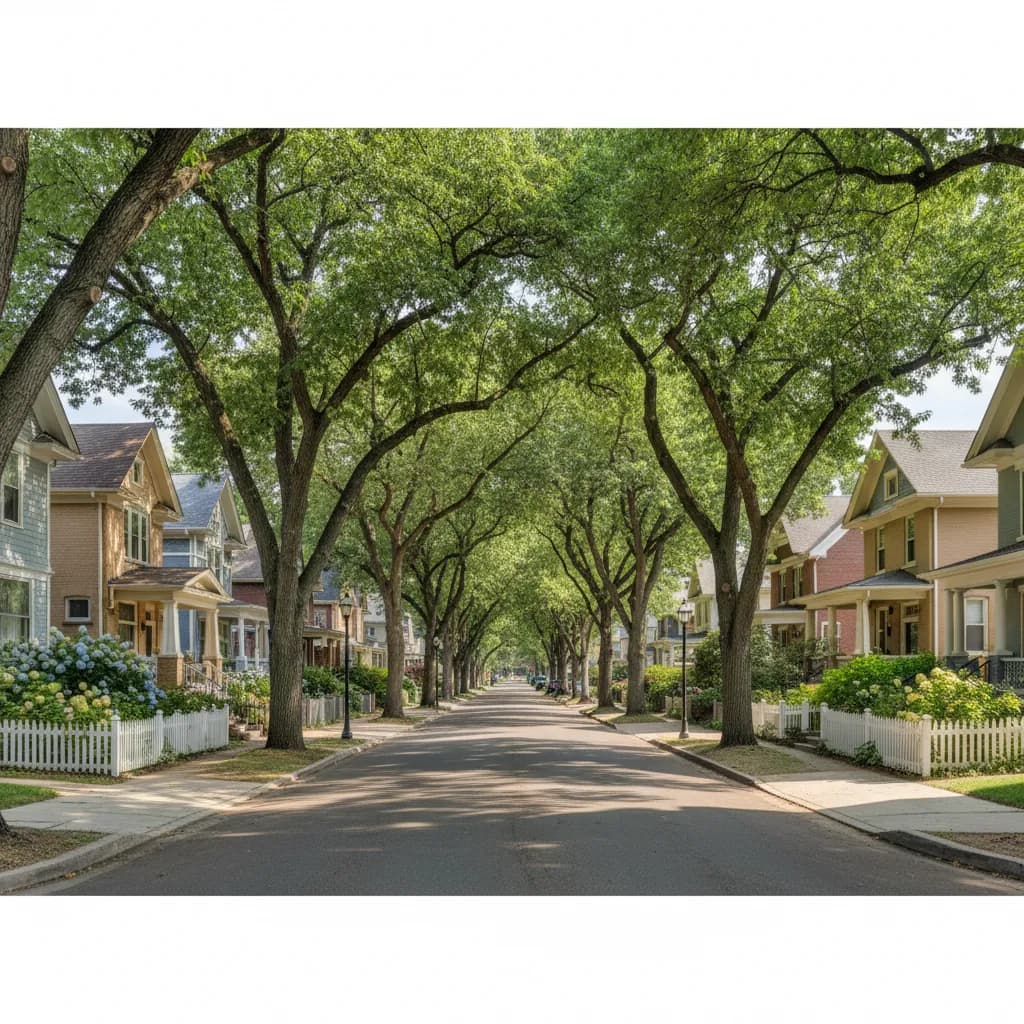 Louisville, CO neighborhood streetscape