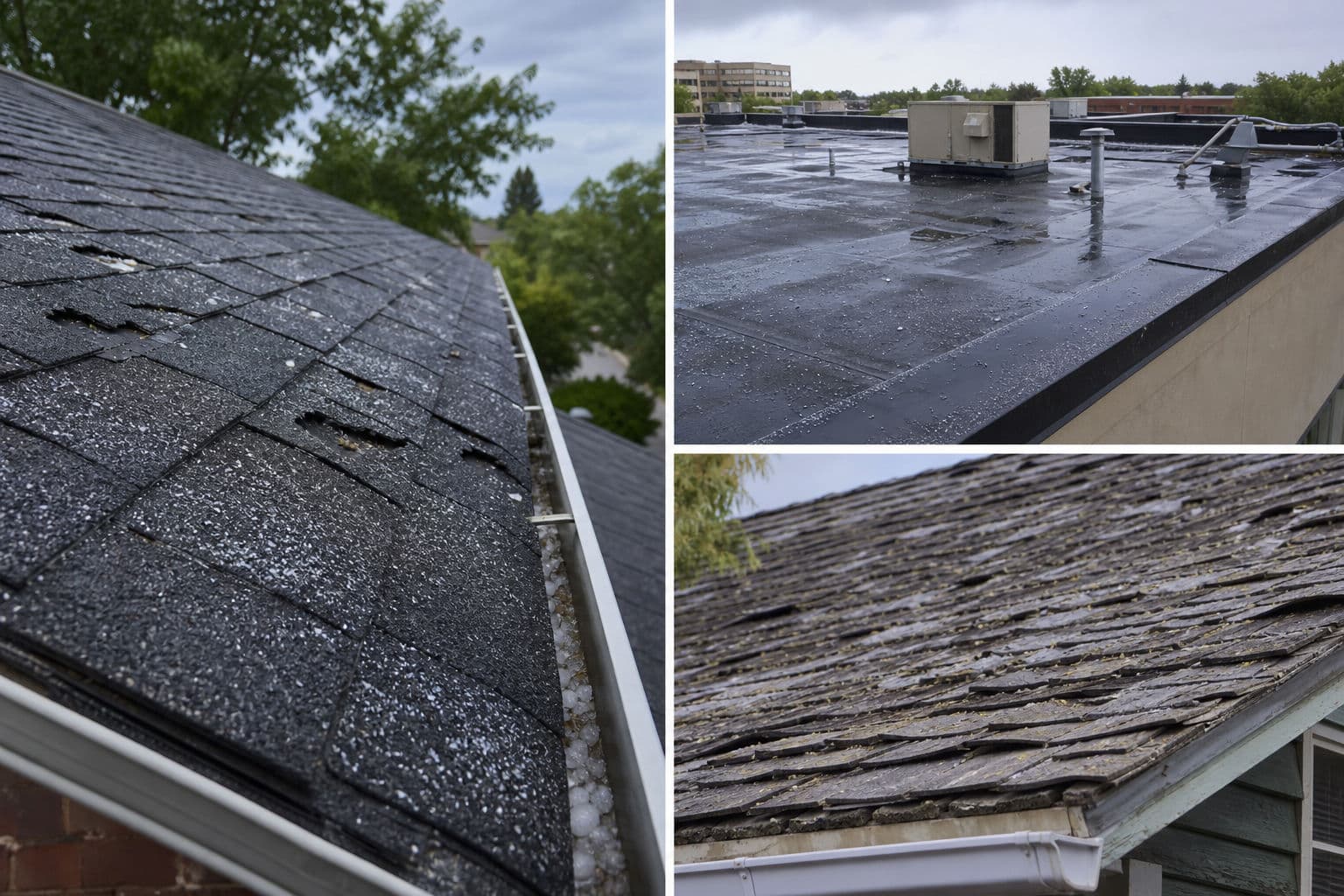Hail Damage Across Three Roofs Around Denver